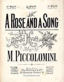 A Rose and a Song - Song in the key of G major for Medium Voice