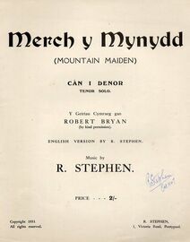 Merch y Mynydd (Mountain Maiden) - Can i Denor - Tenor Solo - For Piano and Voice