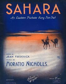 Sahara - An Eastern picture song fox- trot