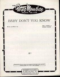 Baby Don't You Know - Song