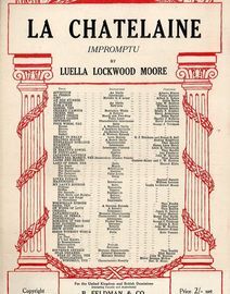 La Chatelaine (impromptu) - From the Suite "My Lady's Boudoir" - For Piano Solo