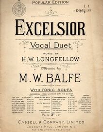 Excelsior - Vocal Duet - Key of E Flat Major