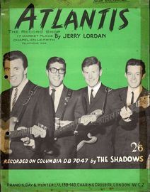 Atlantis - Recorded on Columbia DB 7047 by The Shadows