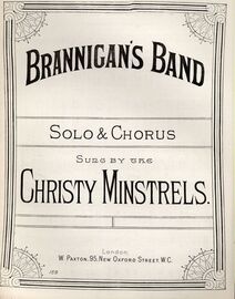 Brannigan's Band - Solo & Chorus as sung by the Christy Minstrels - Paxton edition No. 159