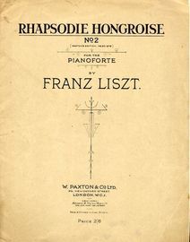 Rhapsodie Hongroise No. 2 - For the Pianoforte - Paxton's Edition No. 50379