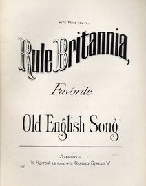 Rule Britannia - Celebrated Song - Paxton edition no. 150