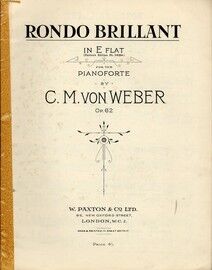 Weber - Rondo Brillant in E flat Major for the Pianoforte - Op. 62 - Paxton's Edition No. 50386