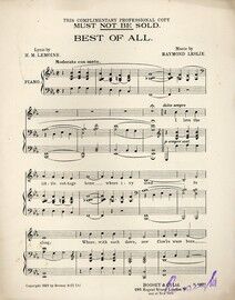 Best of All - Song - In the key of E flat major
