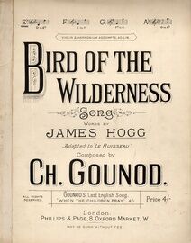 Bird Of The Wilderness - Song in the Key of E Flat Major - Adapted to "Le Ruisseau"