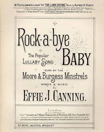 Rock a bye Baby - The Popular lullaby Song - As sung by the Moore & Burgess Minstrels - Musical Bouquet No. 8050