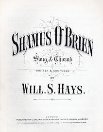 Shamus O'Brien - Song & Chorus - Musical Bouquet No. 6483