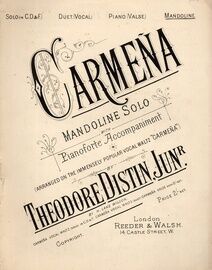 Carmena - Mandoline Solo with Pianoforte Accompaniment