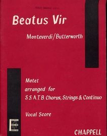 Beatus Vir - (Psalm 112) - Motet for Choir and orchestra - Arranged for S.S.A.T.B. Voices, Strings and Continuo - Vocal Score