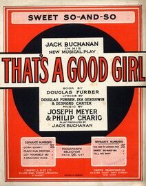 Sweet so and so - Song from the Jack Buchanan Musical Play "Thats a Good girl"