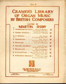 A Maggot - No. 3 of Set 4 - From "Cramer's Library of Organ Music by British Composers