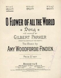 O Flower of all The World - Song from "The Seats of the Mighty" in the key of C Major for low voice