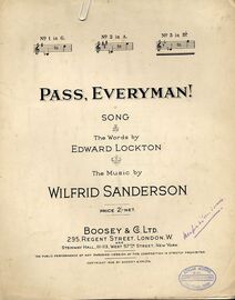Pass, Everyman! - Song - In the key of B flat major for high voice