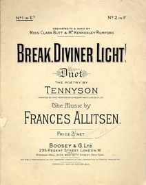Break Diviner Light! - Vocal Duet - In the key of E flat major for low voice