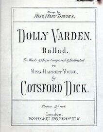 Dolly Varden - Ballad - Sung by Miss Mary Davies