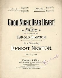 Good Night, Dear Heart! - Duet - No. 2 in key of E flat for Soprano and Tenor