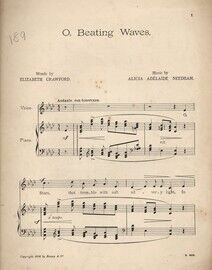 O Beating Waves - Love Song in the key of A flat major for medium voice