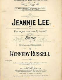 Jeannie Lee or Kiss me just once more, My Lassie! - Introduced by Miss Carlotta Levey - Francis, Day and Hunter Sixpenny Popular Edition No. 344