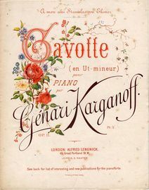 Gavotte (En Ut-mineur) - Pour Piano - Op. 11