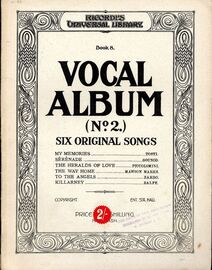 Vocal Album (No. 2) - Six Original Songs for medium voice - Ricordi's Universal Library Book 8.