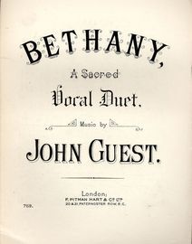 Bethany - A Sacred Vocal Duet - Pitman & Hart Edition No. 759
