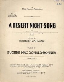 A Desert Night - Song - In the Key of E Flat for Medium Voice