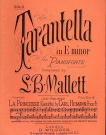 Tarantella - In E minor - For the Pianoforte