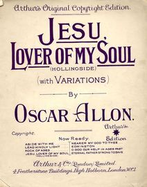 Jesu, Lover of My Soul (Hollingside) - With Variaitons - Arthur's Original Copyright Edition