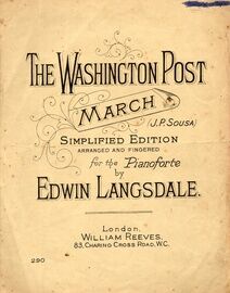 The Washington Post - March - Piano Solo (Simplified)