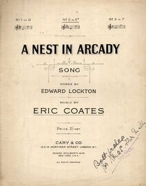 A Nest in Arcady - Song - For Middle Voice in E Flat