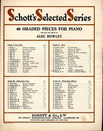 A Kitten and Marching Geese - Op. 49 - Schotts Selected Series No.'s 29a and 29b - Grade II Easy