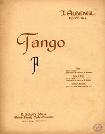 Tango A - for Piano - Transcription de concert par L Godowsky - Op. 165 - No. 2