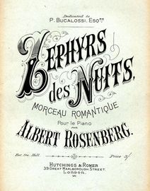 Zephyrs des Nuits - Morceau Romantique pour le Piano - Dedicated to P. Bucalossi. Esq.