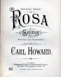Rosa - Song - Hopwood & Crew copyright series No. 814