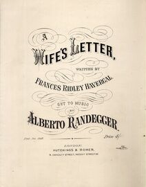 A Wife's Letter - Song