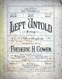 Left Untold - Sung by Mme. Trebelli - For Middle Voice - In F Major