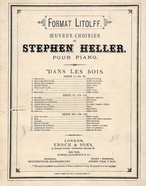 Oeuvres Choisies de Stephen Heller pour Piano - Serie III - Op. 136