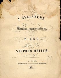 L'Avalanche - Morceau caracteristique pour Piano