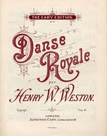 Danse Royale - The Cary Edition No. 45 - For Piano Solo