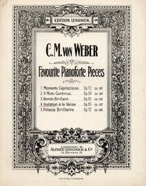 Weber - Invitation a la Valse (Aufforderung zum Tanz) - Op. 65 - Favourite Pianoforte Pieces Edition Lengnick