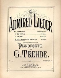 Zieht im Herbst die Lerche fort -  No. 4 of "4 Admired Lieder" - Transcribed for the Pianoforte