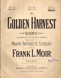 Golden Harvest - Song in the Key of F Major for High Voice - Composed for Madame Antoinette Sterling