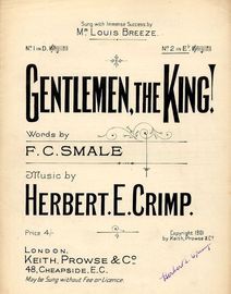 Gentlemen, The King - Song - In the key of E flat major for high voice