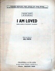 I am Loved - From Harold Fielding's "Aladdin" - Professional Copy