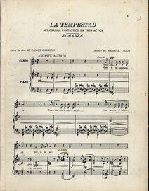 La Tempestad - Melodrama Fantastico en Tres Actos - Romanza - For Voice & Piano