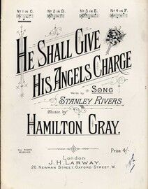 He Shall Give His Angels Charge - Song in the key of C major for low voice